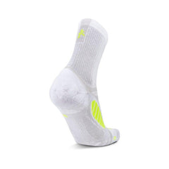 Ultralight Crew Running Socks, White/Yellow