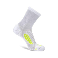 Ultralight Crew Running Socks, White/Yellow