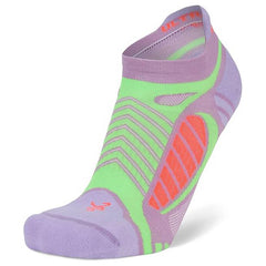 Ultralight No-Show Running Socks, Bright Lilac/Neon Green