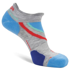 UltraGlide Running Socks, Mid Grey/Ethereal Blue