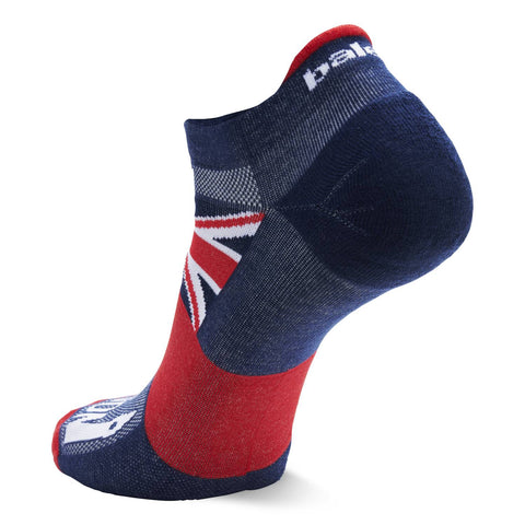 London Marathon (2024) Ultralight No Show Running Socks, Blue/Red
