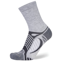 Ultralight Mini Crew Running Socks, Grey/White