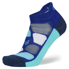 Enduro No-Show Running Socks, Blue Waters