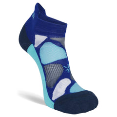Enduro No-Show Running Socks, Blue Waters