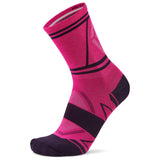 Hidden Dry Mini Crew Running Socks, Electric Pink