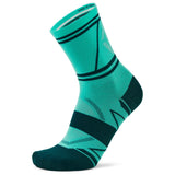 Hidden Dry Mini Crew Running Socks, Teal