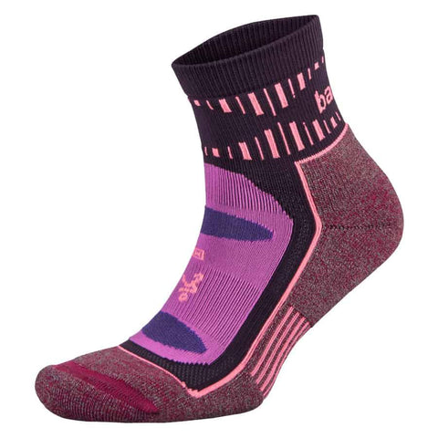 Blister Resist Quarter Running Socks, Pink/Wildberry