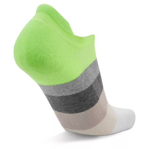 Hidden Comfort No-Show Running Socks, Gradient Lime/All Terrain