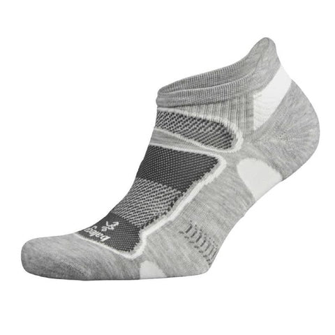Ultralight No-Show Running Socks, Grey/White