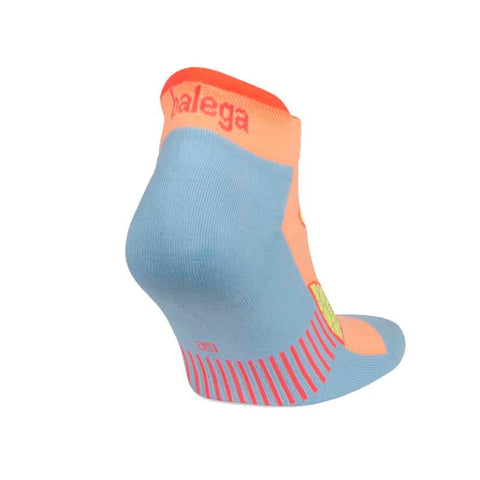 Women's Enduro No-Show Running Socks, Peach/Ethereal Blue
