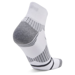 Enduro Quarter Running Socks, White/Grey