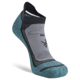Blister Resist No Show Running Socks, Grey/Blue