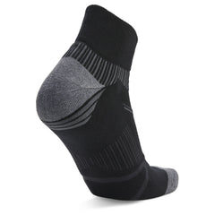 Enduro Quarter Running Socks, Black/Grey