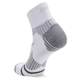 Enduro Quarter Running Socks, White/Grey