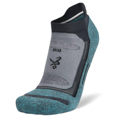 Blister Resist No Show Running Socks, Grey/Blue