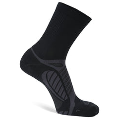 Ultralight Mini Crew Running Socks, Black/Grey
