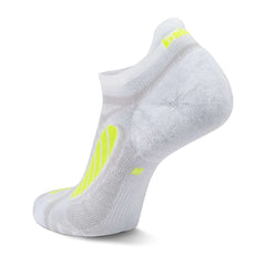 Ultralight No-Show Running Socks, White/Yellow