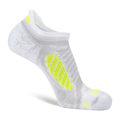Ultralight No-Show Running Socks, White/Yellow