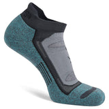 Blister Resist No Show Running Socks, Grey/Blue