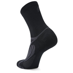 Ultralight Mini Crew Running Socks, Black/Grey