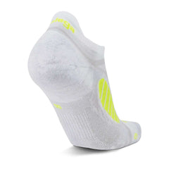Ultralight No-Show Running Socks, White/Yellow