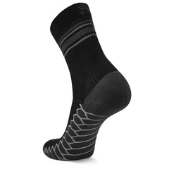 Silver Mini Crew Running Socks, Black