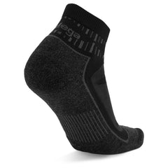 Blister Resist Quarter Running Socks, Grey/Black