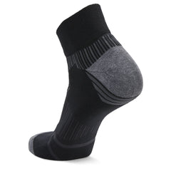 Enduro Quarter Running Socks, Black/Grey