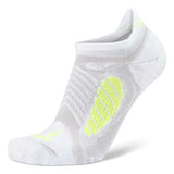 Ultralight No-Show Running Socks, White/Yellow
