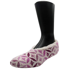 Yaktrax Women’s Cabin Slippers, Pink/White (3-8 UK / 35-41 EU) - Balega