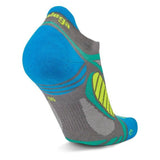 Ultralight No-Show Running Socks, Light Grey/Bright Turquoise