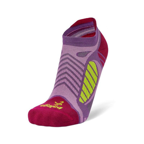 Ultralight No-Show Running Socks, Dewberry/Bright Lilac