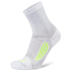 Ultralight Crew Running Socks, White/Yellow