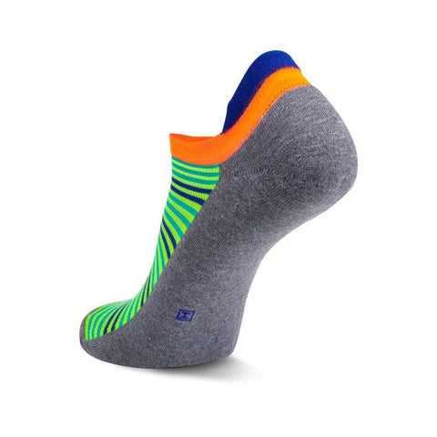 Hidden Comfort No-Show Running Socks, Coal/Lime
