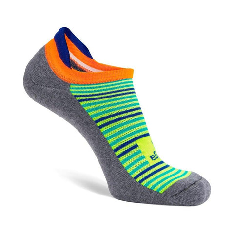 Hidden Comfort No-Show Running Socks, Coal/Lime