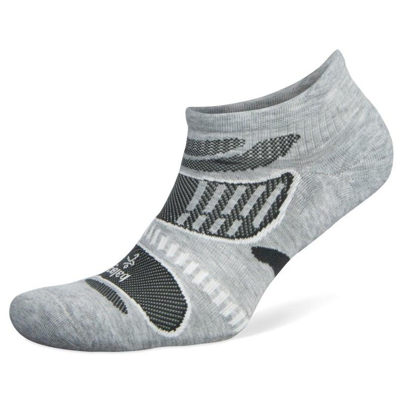 Ultralight No-Show Running Socks, Grey/White Main image