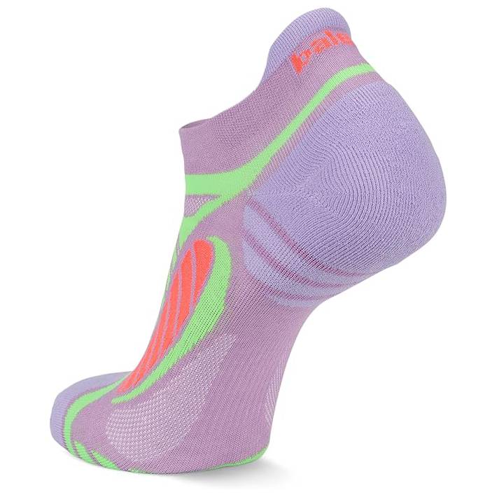Ultralight No-Show Running Socks, Bright Lilac/Neon Green