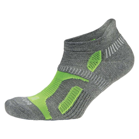 Hidden Contour No-Show Running Socks, Charcoal/Green