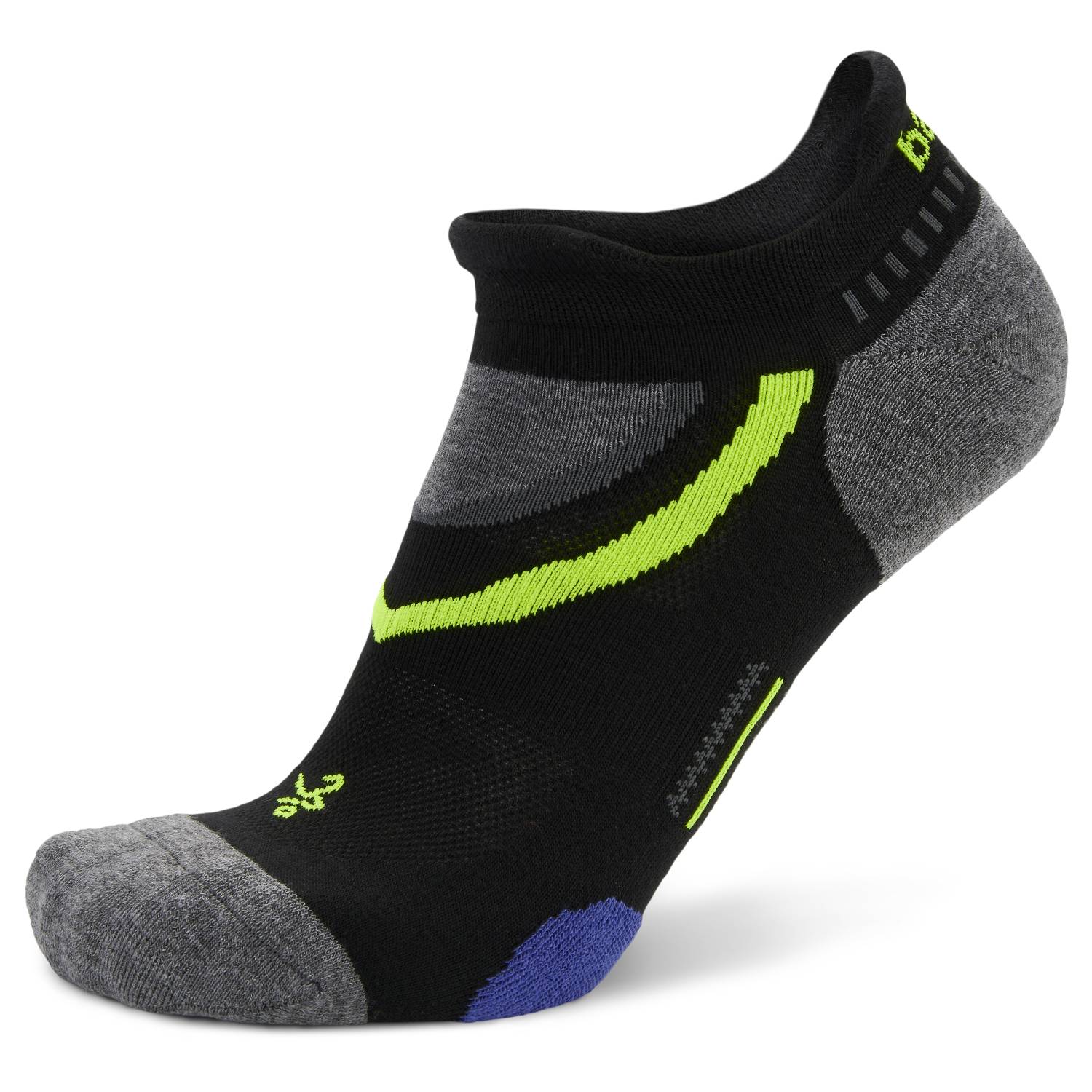 UltraGlide Running Socks, Black/Charcoal Main image