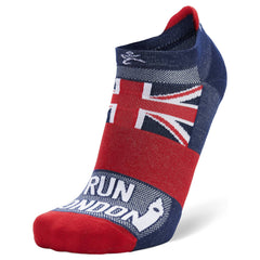 London Marathon (2024) Ultralight No Show Running Socks, Blue/Red