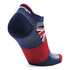 London Marathon (2024) Ultralight No Show Running Socks, Blue/Red