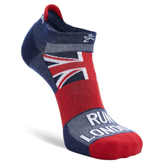 London Marathon (2024) Ultralight No Show Running Socks, Blue/Red