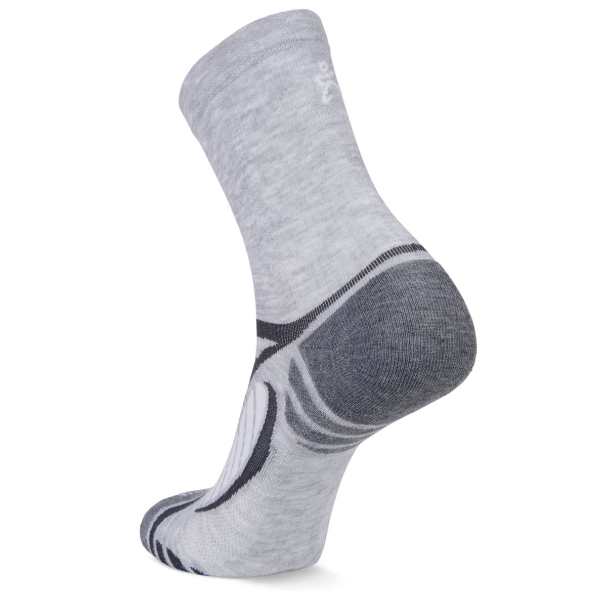 Ultralight Mini Crew Running Socks, Grey/White