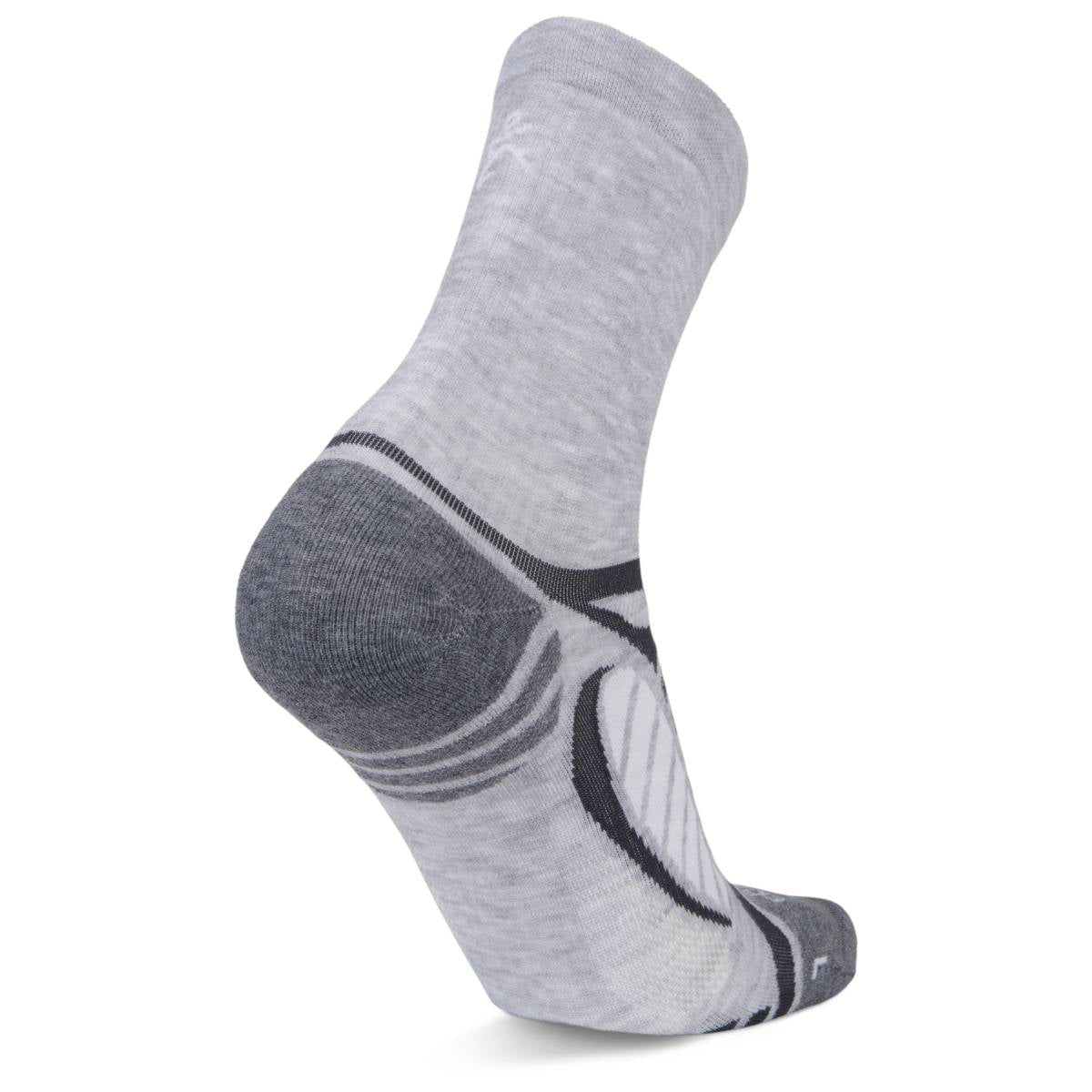 Ultralight Mini Crew Running Socks, Grey/White