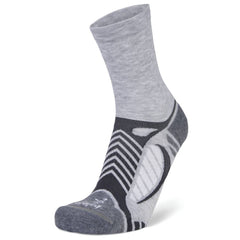 Ultralight Crew Running Socks, Grey/White