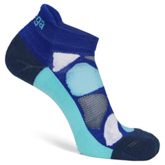 Enduro No-Show Running Socks, Blue Waters