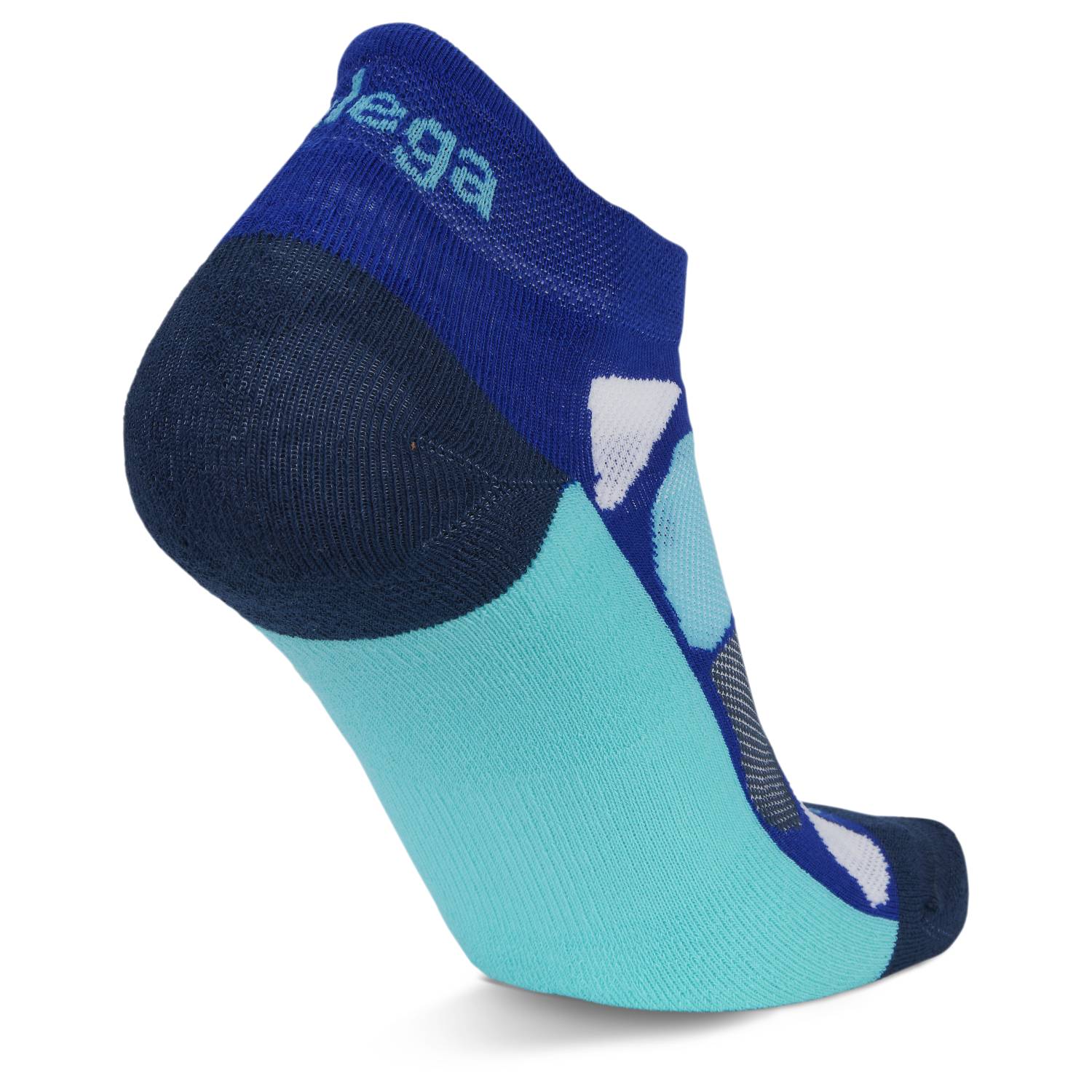Enduro No-Show Running Socks, Blue Waters