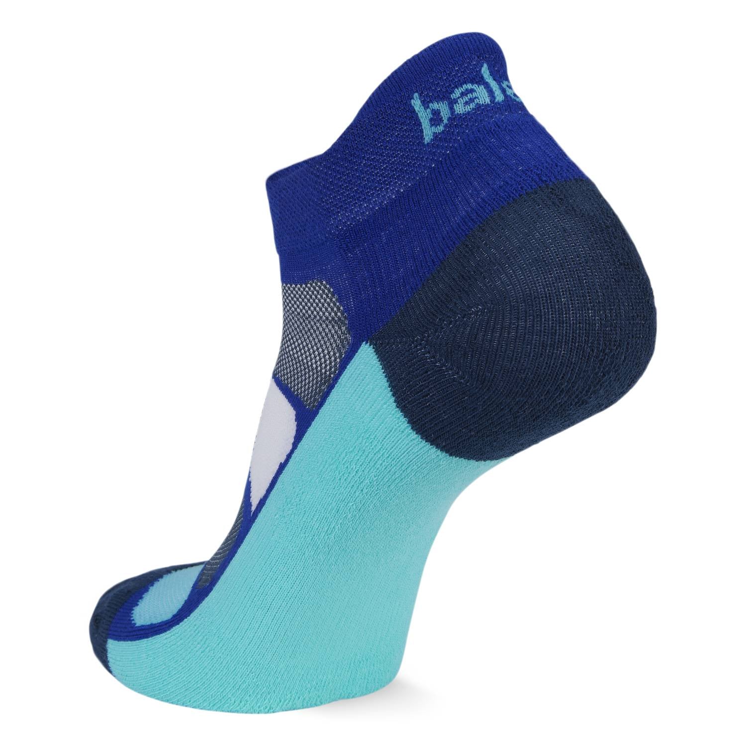 Enduro No-Show Running Socks, Blue Waters
