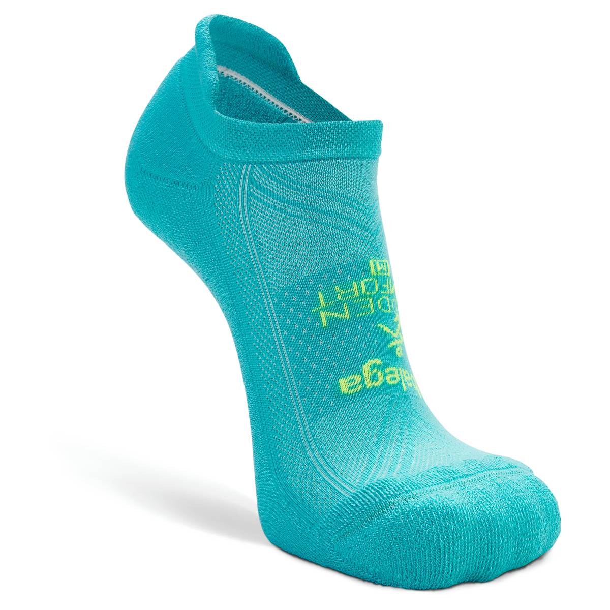 Hidden Comfort No-Show Running Socks, Neon Aqua