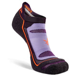 Blister Resist No Show Running Socks, Midnight/Plum